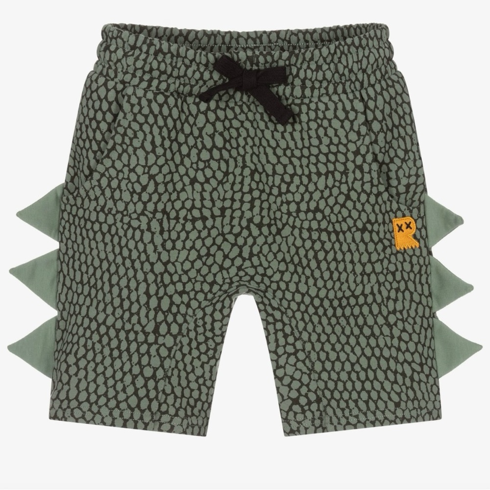 Rock Your Baby Green Dino Scales Shorts